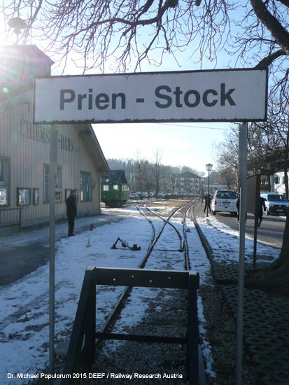 Chiemseebahn Eisenbahn Prien am Chiemsee Stock Hafen Bockerlbahn Bayern