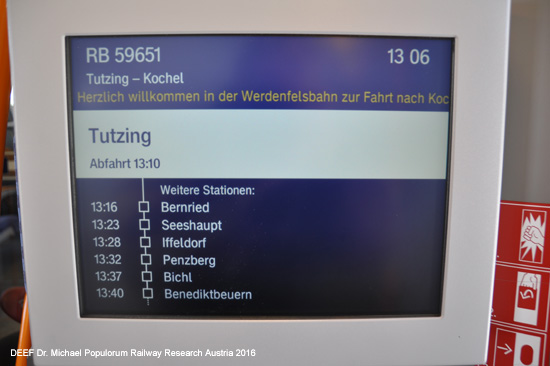Kochelseebahn Eisenbahnstrecke Bayern Tutzing Penzberg Kochel am See