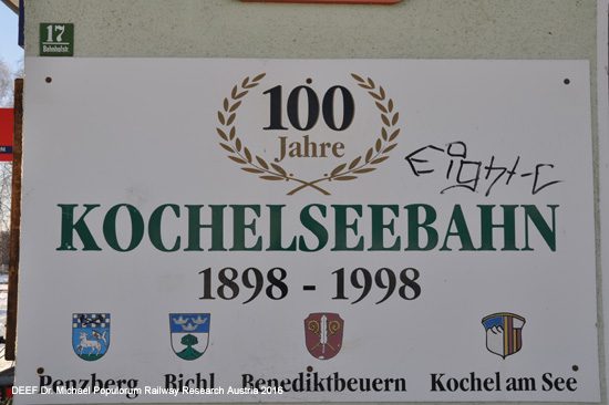 Kochelseebahn Eisenbahnstrecke Bayern Tutzing Penzberg Kochel am See