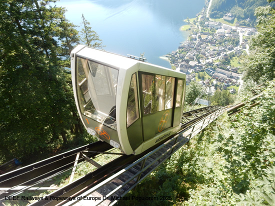 Salzbergbahn Hallstatt Standseilbahn Salzwelten Oberösterreich