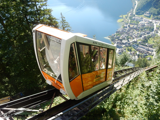 Salzbergbahn Hallstatt Standseilbahn Salzwelten Oberösterreich