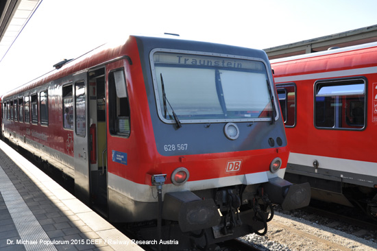 Traun-Alz Bahn Traustein Hörpolding Altenmarkt Garching Eisenbahn Bayern