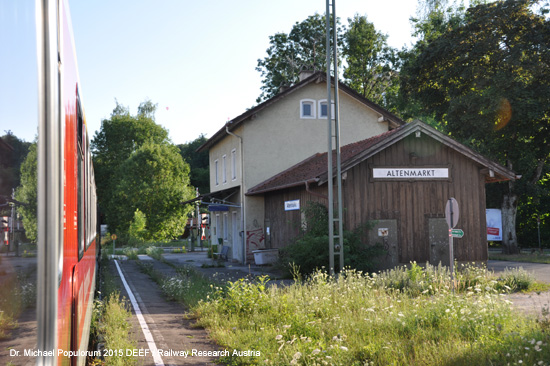 Traun-Alz Bahn Traustein Hörpolding Altenmarkt Garching Eisenbahn Bayern