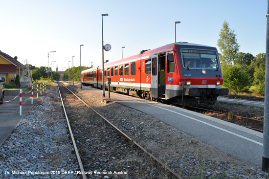 Traun-Alz Bahn Traustein Hörpolding Altenmarkt Garching Eisenbahn Bayern