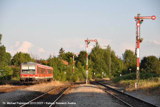 Traun-Alz Bahn Traustein Hörpolding Altenmarkt Garching Eisenbahn Bayern