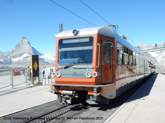 Gornergratbahn Zermatt Gornergrat Eisenbahn Wallis Schweiz Matterhorn