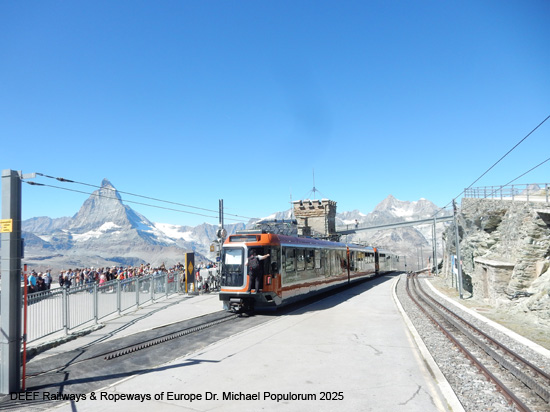 Gornergratbahn Zermatt Gornergrat Eisenbahn Wallis Schweiz Matterhorn