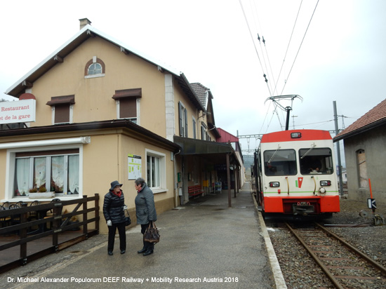 Eisenbahnstrecke La Chaux-de-Fonds - Les Ponts-de-Martel Schweiz