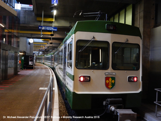 Metro M2 Lausanne U-Bahn Ouchy-Flon-Epalinges-Croisettes Schweiz Vaud
