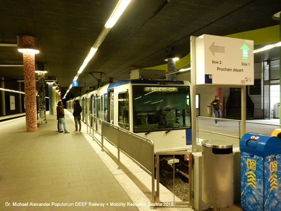 Metro Lausanne M1 Flon Renens Gare Stadtbahn