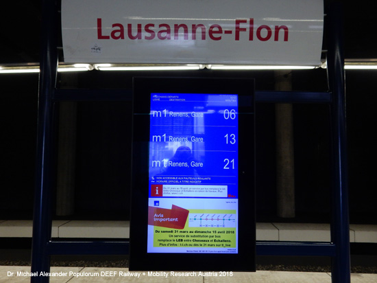 Metro Lausanne M1 Flon Renens Gare Stadtbahn
