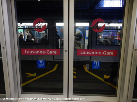 Metro M2 Lausanne U-Bahn Ouchy-Flon-Epalinges-Croisettes Schweiz Vaud