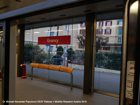 Metro M2 Lausanne U-Bahn Ouchy-Flon-Epalinges-Croisettes Schweiz Vaud