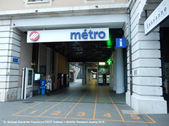 Metro M2 Lausanne U-Bahn Ouchy-Flon-Epalinges-Croisettes Schweiz Vaud