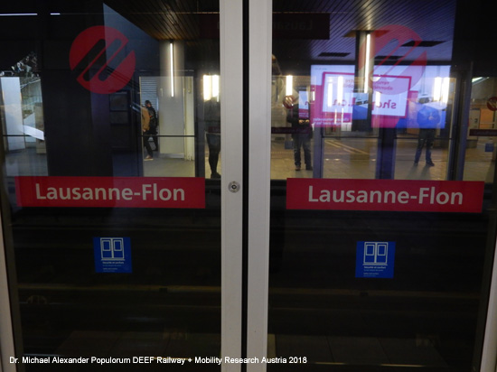 Metro M2 Lausanne U-Bahn Ouchy-Flon-Epalinges-Croisettes Schweiz Vaud