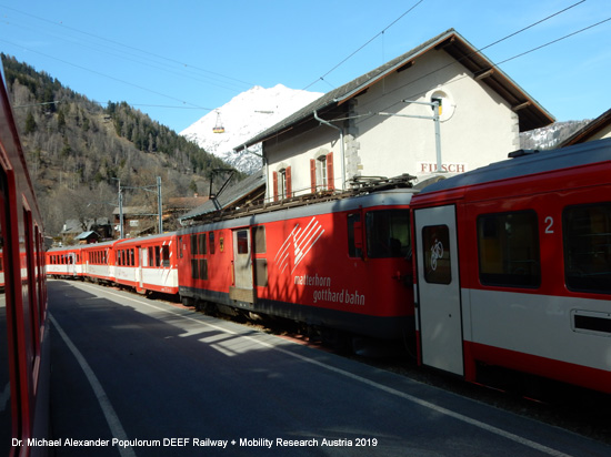 Furka Oberalp Bahn Matterhorn Gotthard Bahn MGB Eisenbahn Schweiz Glacier Express