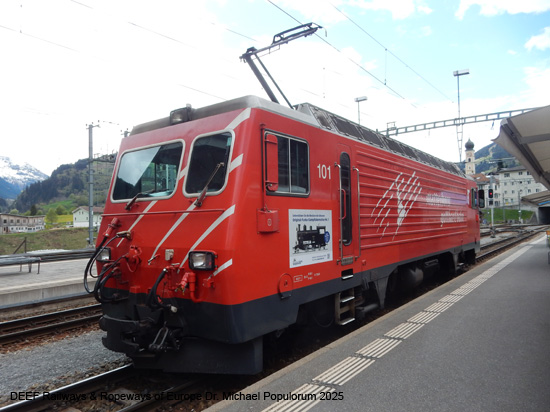 Foto Bahnhof Disentis/Mustér Lok MGB