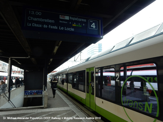 Eisenbahnstrecke Neuchâtel - La Chaux-de-Fonds - Le Locle Eisenbahn Schweiz
