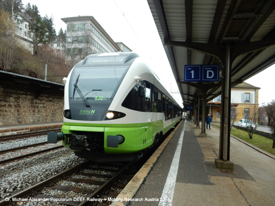 Eisenbahnstrecke Neuchâtel - La Chaux-de-Fonds - Le Locle Eisenbahn Schweiz