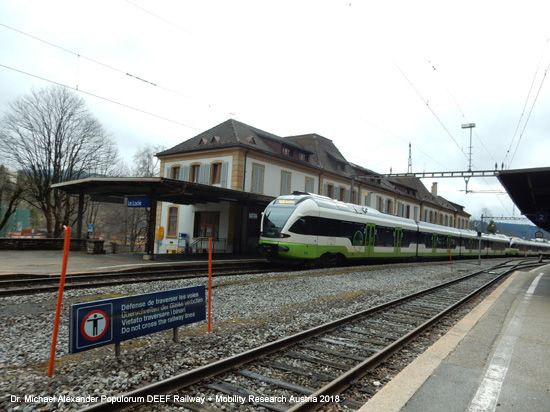 Eisenbahnstrecke Neuchâtel – La Chaux-de-Fonds – Le Locle Schweiz