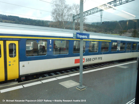 Bahnstrecke Neuenburg - Travers - Buttes - Pontarlier Linie Val-de-Travers Franco-Suisse-Linie Eisenbahn Schweiz