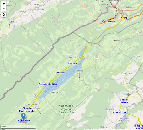 Eisenbahn Chemin de fer Vallorbe - Le Day - Le Pont – Le Brassus SBB CFF Schweiz Jura Vallée de Joux Lac 