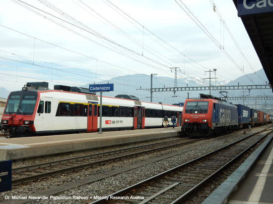 Eisenbahnstrecke Cadenazzo Luino Eisenbahn Schweiz Italien Tessin