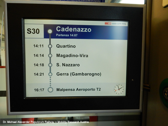 Eisenbahnstrecke Cadenazzo Luino Eisenbahn Schweiz Italien Tessin