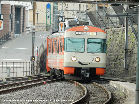 Lugano Ponte Tresa Bahn FLP Eisenbahn Schweiz Tessin