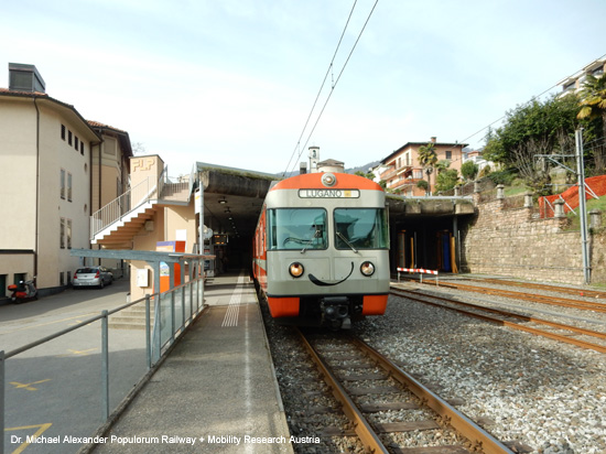 Lugano Ponte Tresa Bahn FLP Eisenbahn Schweiz Tessin