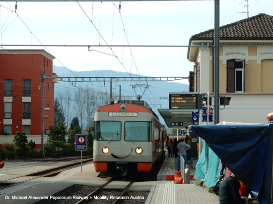 Lugano Ponte Tresa Bahn FLP Eisenbahn Schweiz Tessin