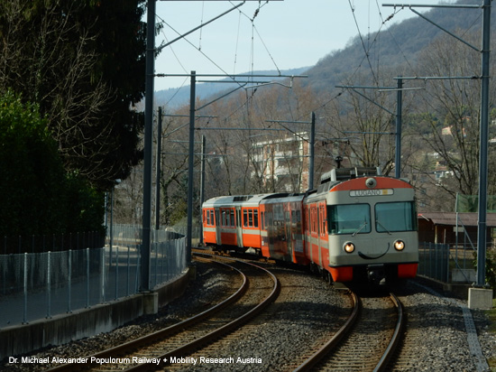 Lugano Ponte Tresa Bahn FLP Eisenbahn Schweiz Tessin