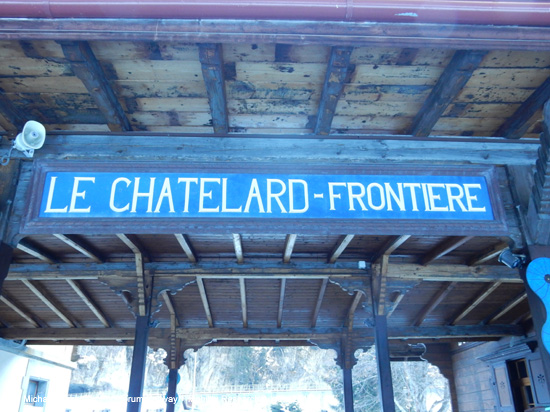 Mont Blanc-Express Martigny-Châtelard-Bahn MC Chemin de fer Martigny–Châtelard Eisenbahn Wallis Schweiz Frankreich