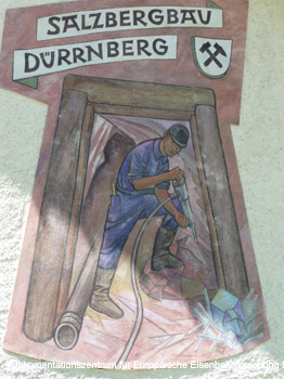 Salzbergwerk Hallein Dürrnberg Stollen Land Salzburg Tennengau