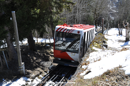 Braunwaldbahn Standseilbahn Linthal Kanton Glarus Schweiz