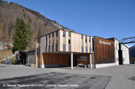 Braunwaldbahn Standseilbahn Linthal Kanton Glarus Schweiz