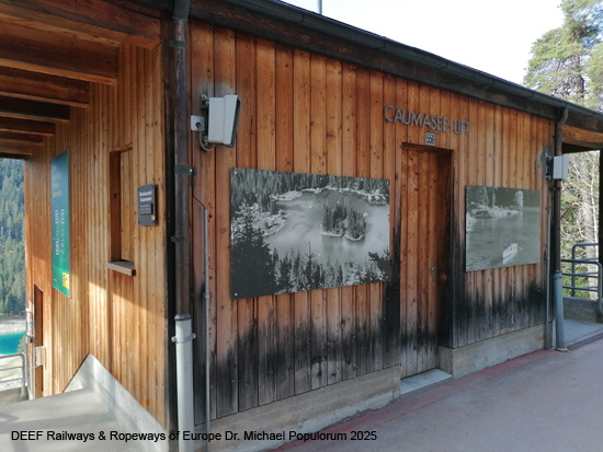 Standseilbahn Flims Waldhaus Caumasee Schrägaufzug Schräglift Graubünden Schweiz