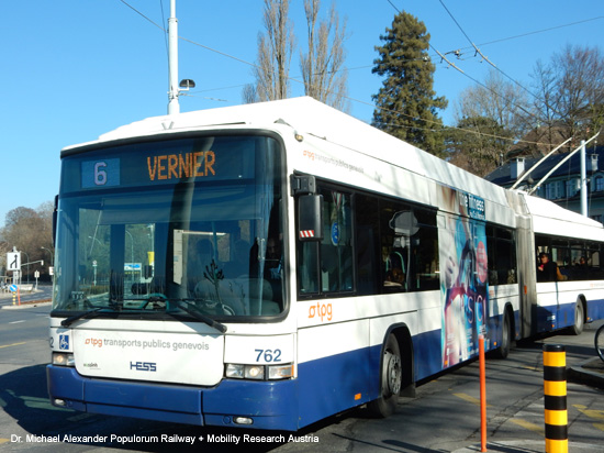 Obus Trolleybus Genf Oberleitungsbus Schweiz