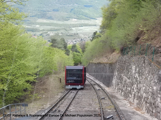 Mendelbahn Funicolare della Mendola Standseilbahn Kaltern Mendel Südtirol