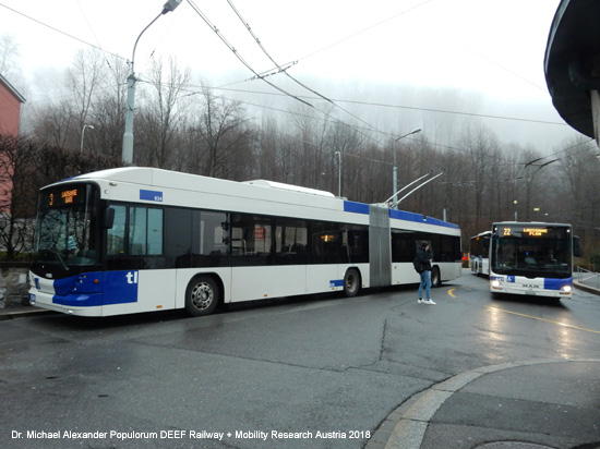 Obus Oberleitungsbus Lausanne Trolleybus Schweiz