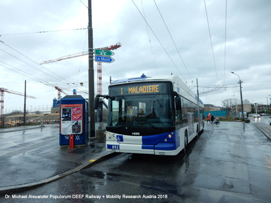 Obus Oberleitungsbus Lausanne Trolleybus Schweiz