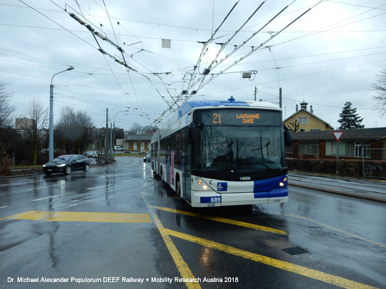 Obus Oberleitungsbus Lausanne Trolleybus Schweiz