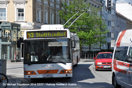 Obus Linz Trolleybus E-Bus Österreich