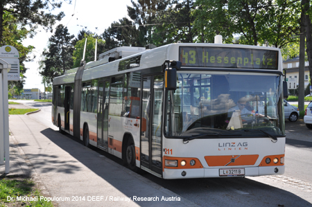 Obus Linz Trolleybus E-Bus Österreich