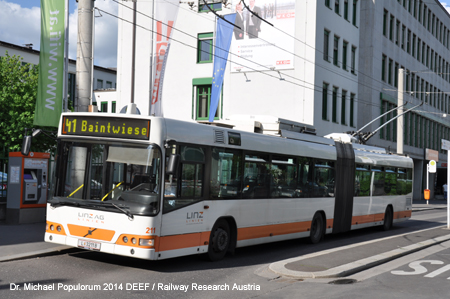 Obus Linz Trolleybus E-Bus Österreich