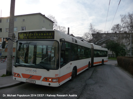 Obus Linz Trolleybus E-Bus Österreich