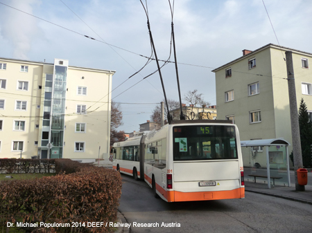 Obus Linz Trolleybus E-Bus Österreich