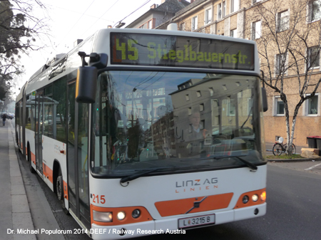 Obus Linz Trolleybus E-Bus Österreich