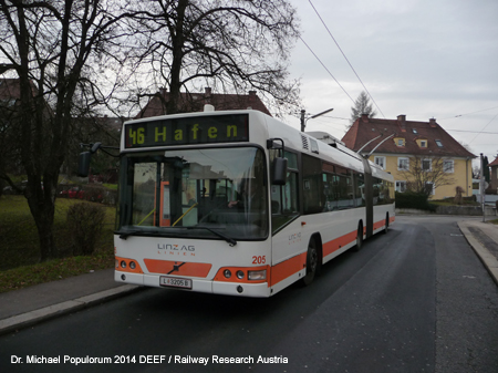 Obus Linz Trolleybus E-Bus Österreich