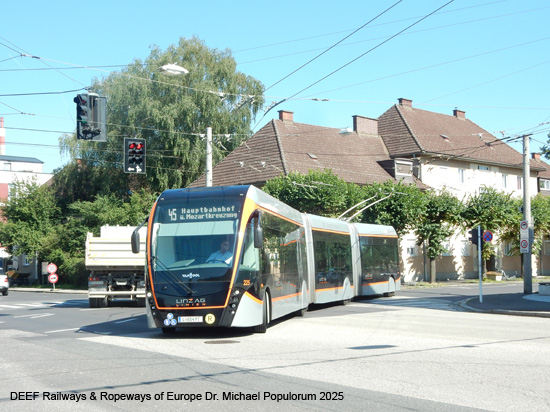 Obus Linz Trolleybus E-Bus Österreich Oberleitungsbus